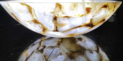 Ekskluzywna umywalka dekoracyjna Agat Crystal Gold